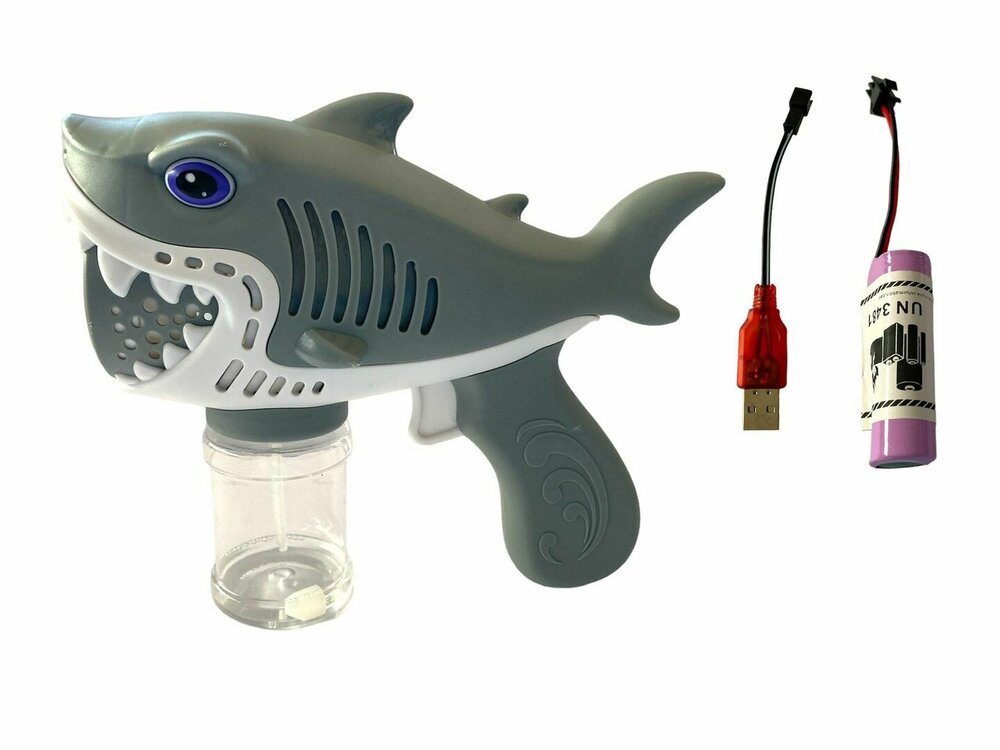 Bellenblaas speelgoed - Bubble Gun Shark - USB oplaadbaar