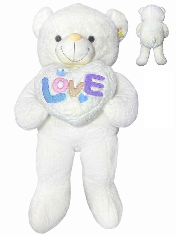 Teddy bear Large - XXL - soft cuddly toy - with Love cushion