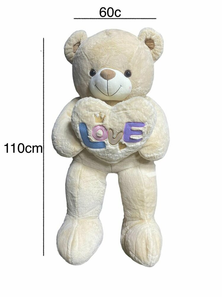 Cuddly bear Large - XXL - soft cuddly toy - with Love cushion - Teddy bear