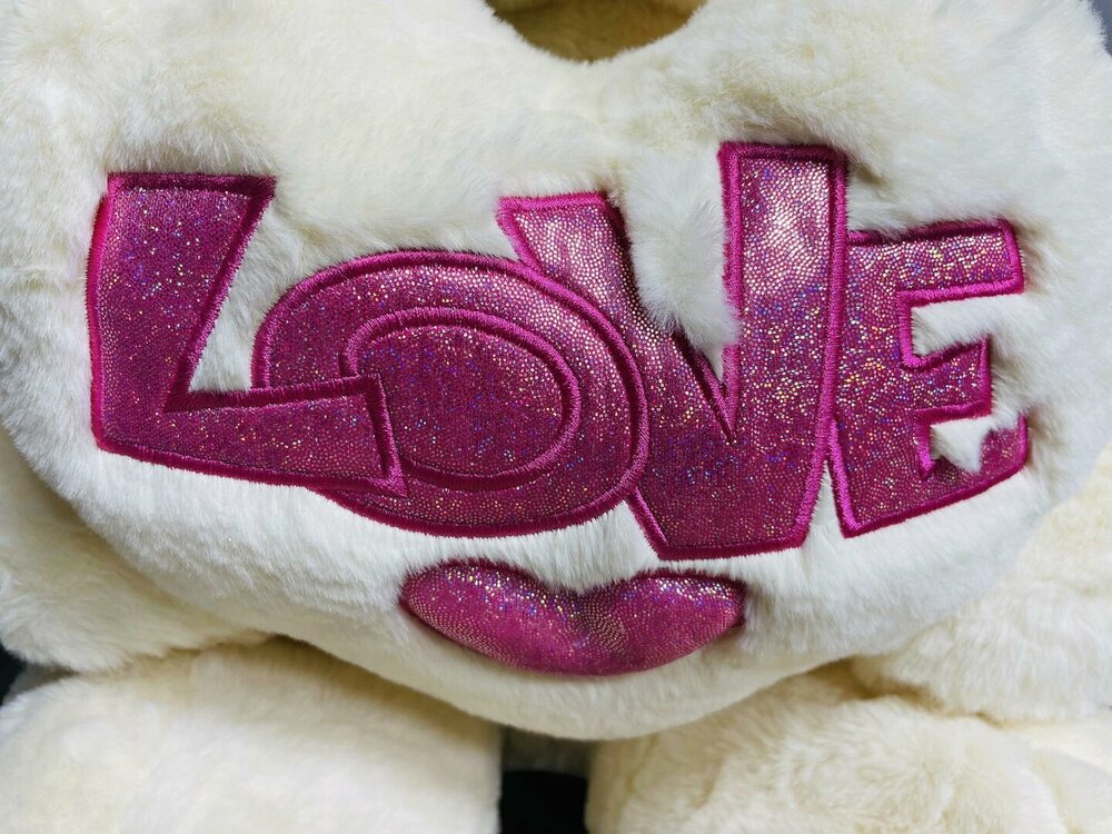 Knuffelbeer Groot Beige - 75CM- zacht knuffel - met Love kussentje - Teddy beer