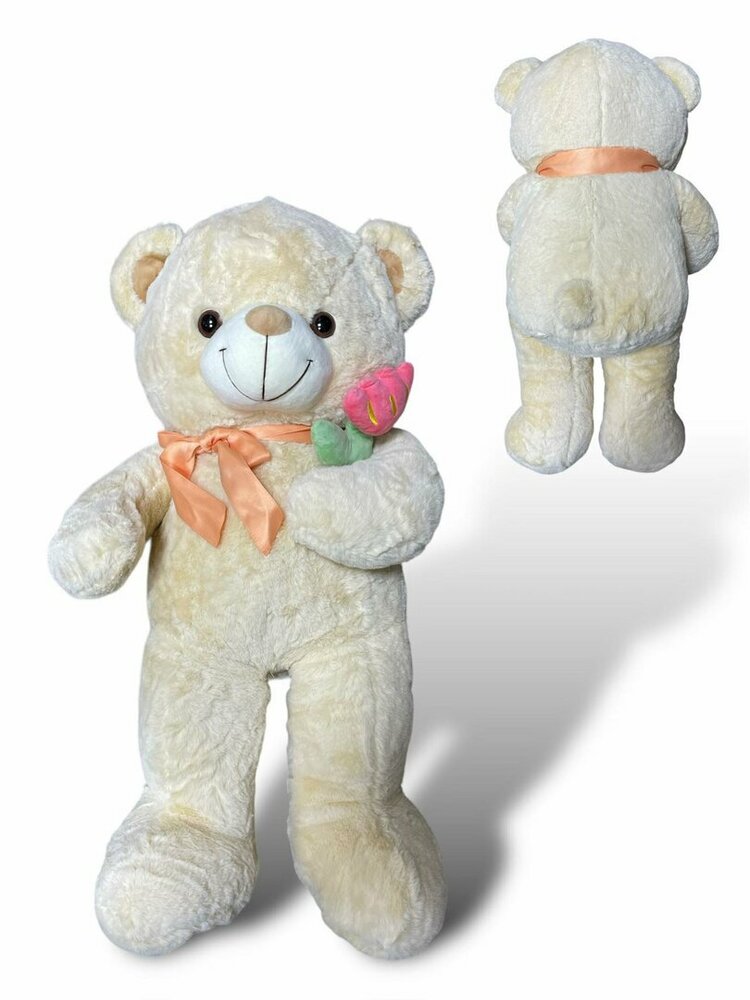 Teddybeer - i Love you - 75CM - zacht knuffel beertje met roosje  - knuffelbeer