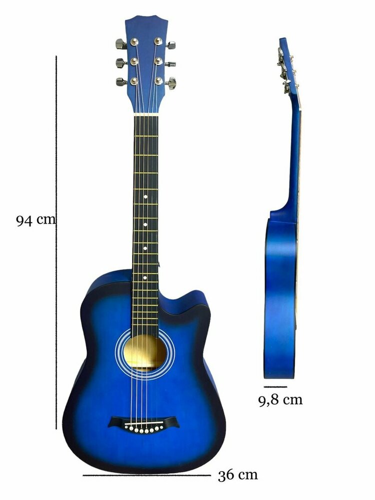 Western Gitaar - 6 snaren - Cutaway Akoestisch Guitar 38" - Hollow body