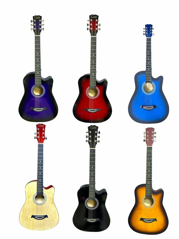 Western Guitar - 6 strings - Cutaway Acoustic Guitar 38"