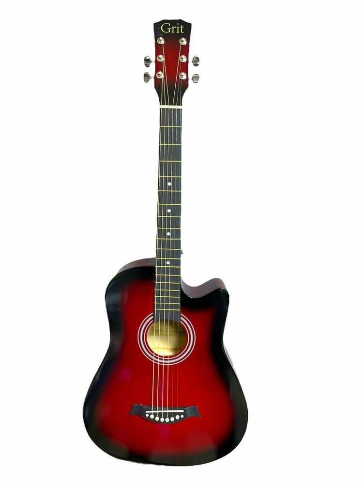 Western Guitar - 6 strings - Cutaway Acoustic Guitar 38"
