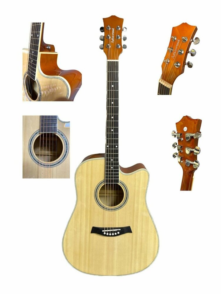 Akoestisch Gitaar - Adia Wood - 6 snaren - Cutaway Guitar 41"