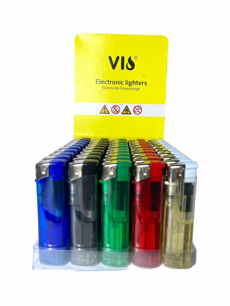 VIO - 50 stuks aanstekers - navulbaar Transparante klik aansteker