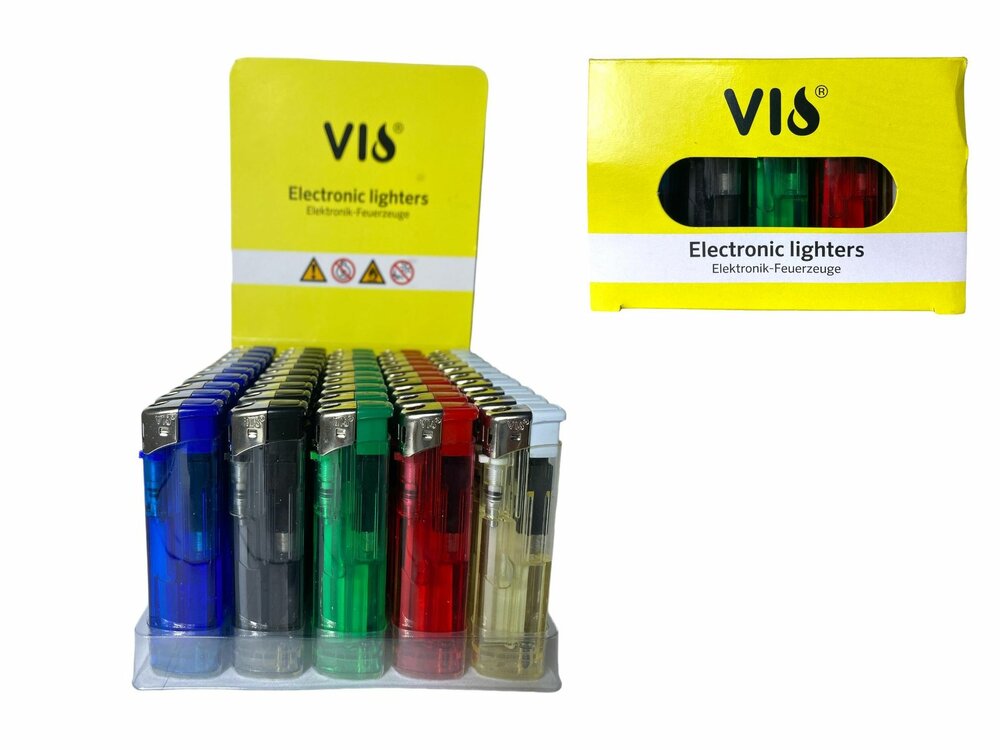 VIO - 50 stuks aanstekers - navulbaar Transparante klik aansteker