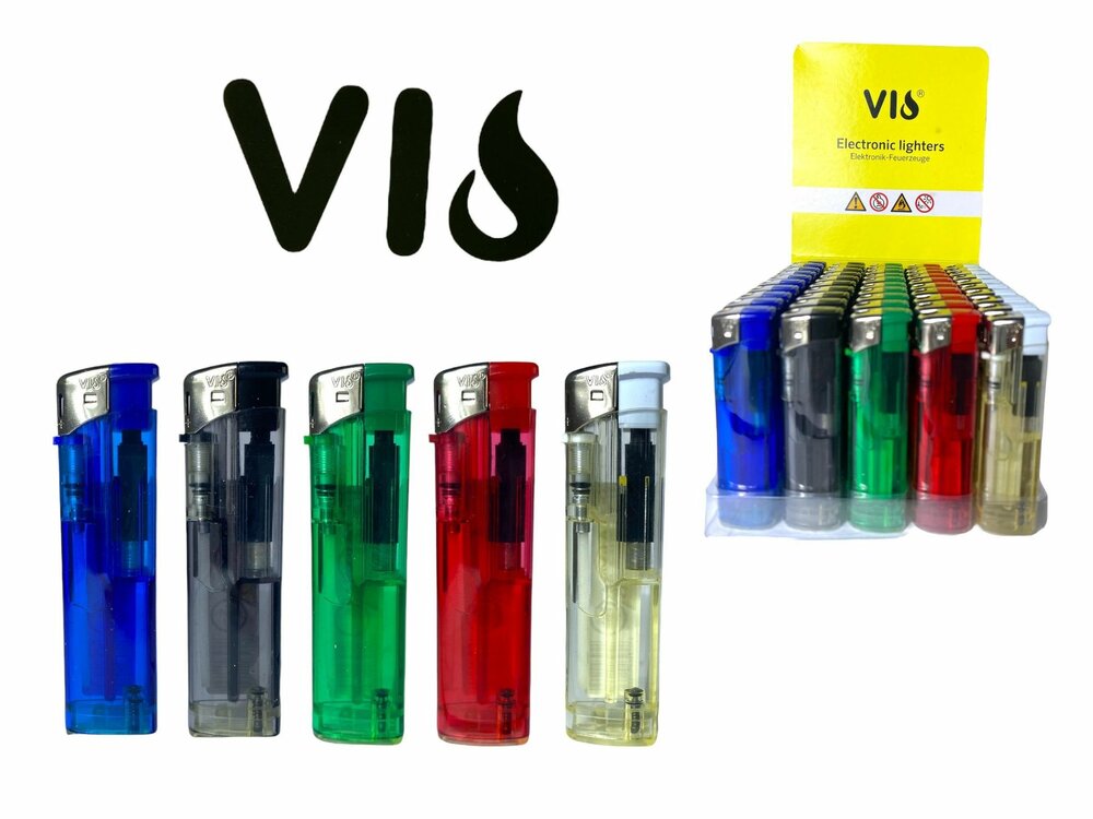 VIO - 50 stuks aanstekers - navulbaar Transparante klik aansteker