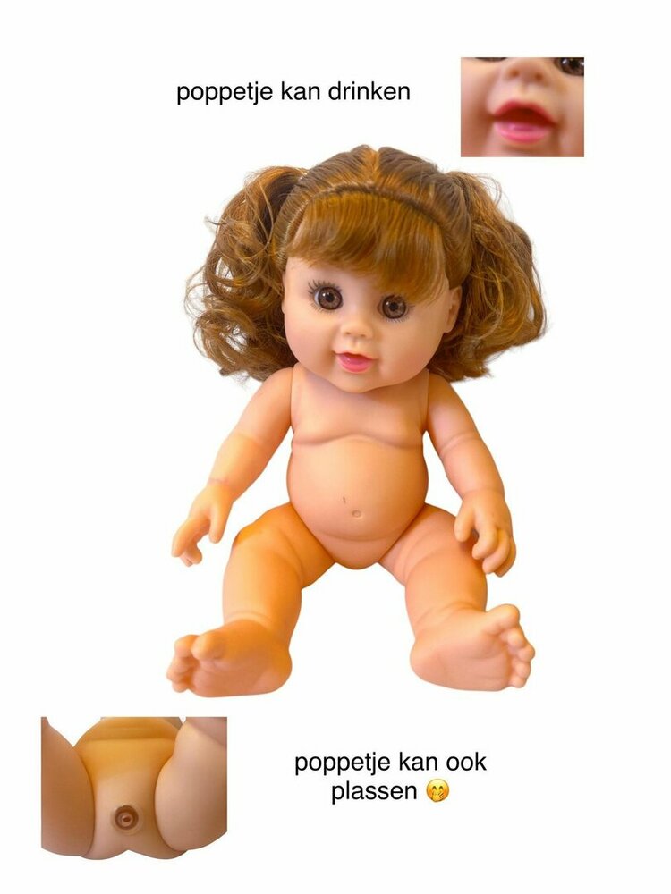 Baby Pop - New Born - Kan Drinken - Plassen - Praten - 28 x 17 x 9 cm