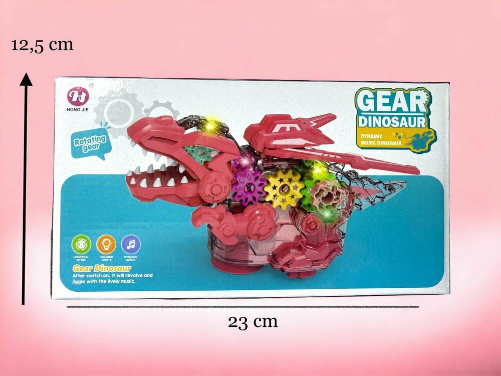 Gear Dinosaur - met bewegende vleugels - maakt dino geluiden en lichtjes op - interactieve dinosaurus 
