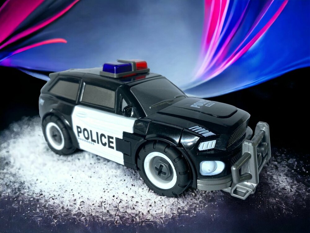 Mecha Optimus Prime Politie robot - DIY - Deformation robot en auto - 2 in 1
