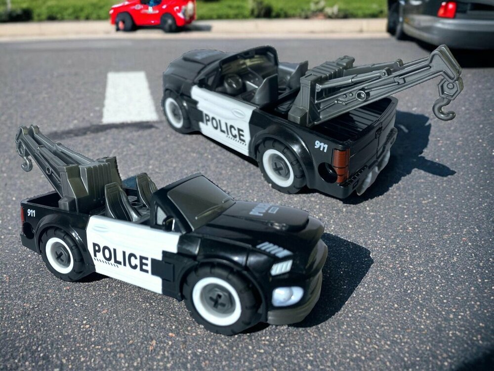 Mecha Optimus Prime Politie robot - DIY - Deformation robot en auto - 2 in 1