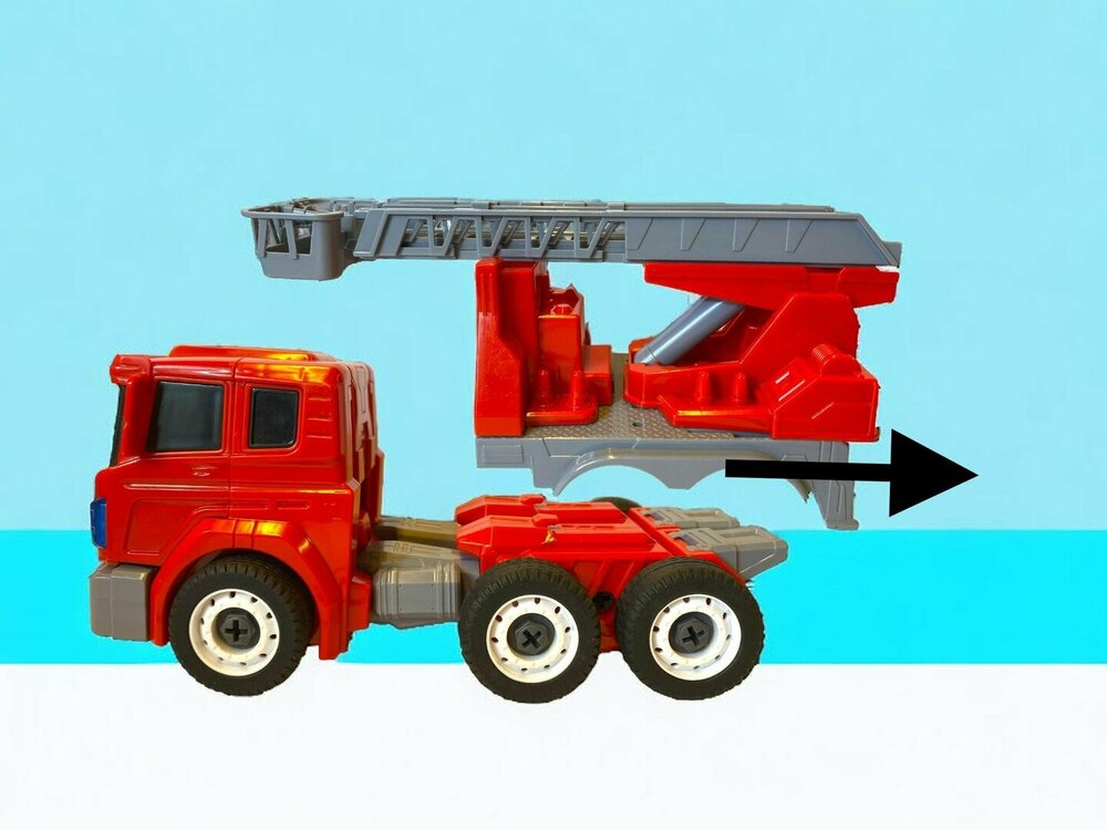 Mecha Fire Truck Optimus Prime  - DIY - Deformation robot en brandweerwagen - 2 in 1