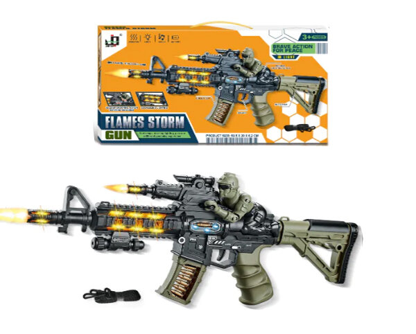 Flames Storm - met 3D licht en geluid - tril effect - bewegende kogelriem 