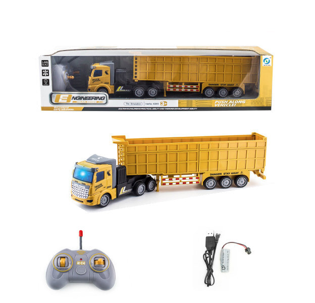 RC Vrachtwagen met Laadbak - Engineering Kiepwagen Truck 1:46 - 27MHz - Afstand bestuurbaar Vrachtwagen - Oplaadbaar