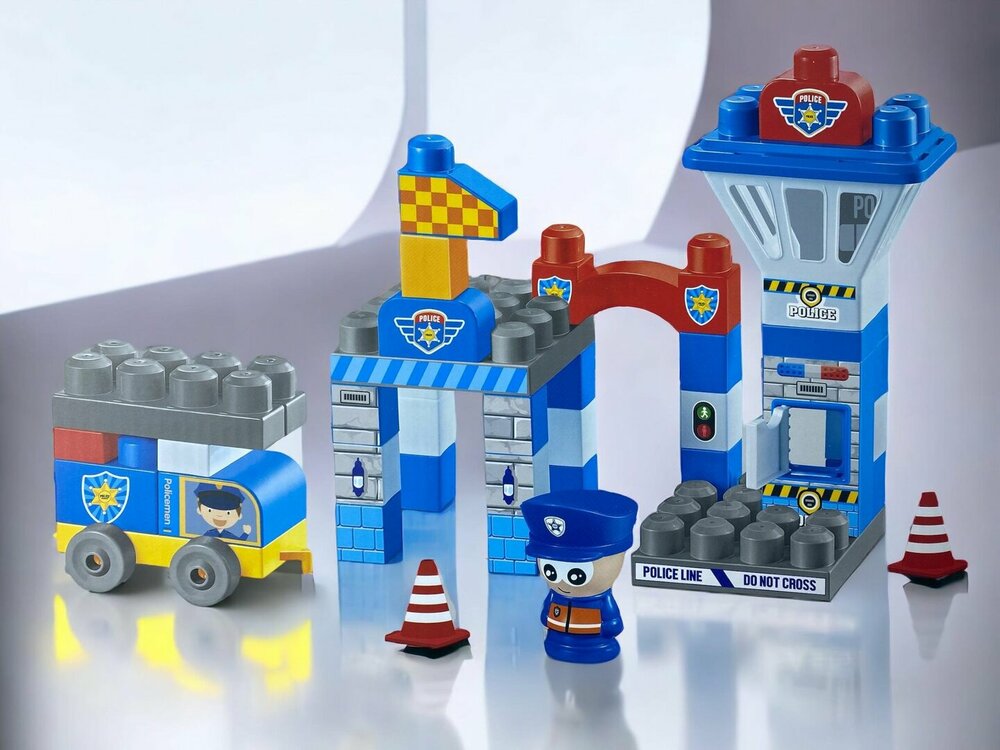 Building Blocks Police - Bouwblokjes politiebureau set - 40 stuks