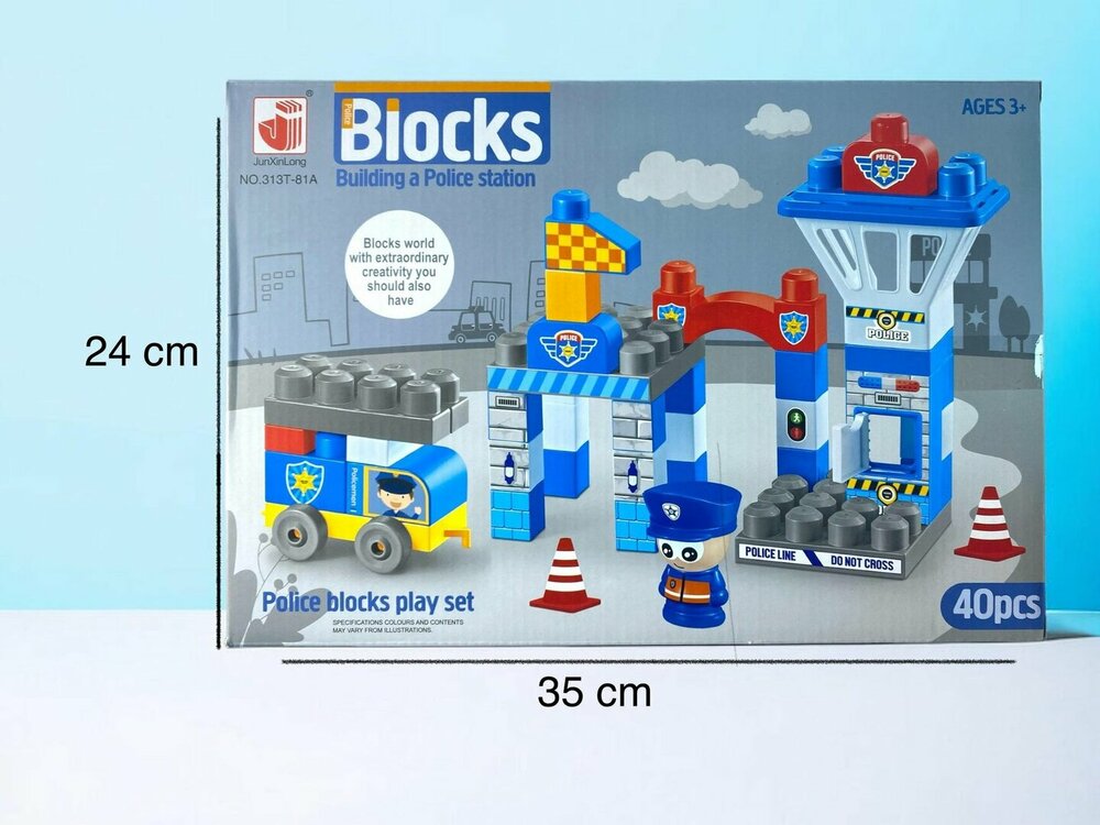 Building Blocks Police - Bouwblokjes politiebureau set - 40 stuks