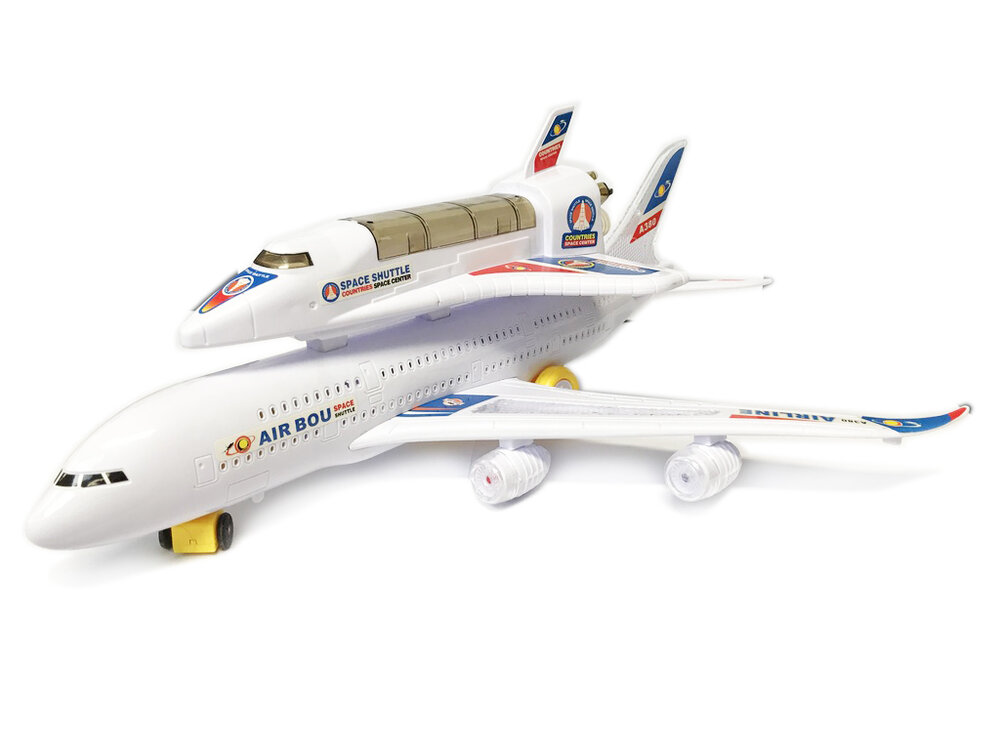 Space Shuttle Airbus toy plane - can move and make sound - 44CM