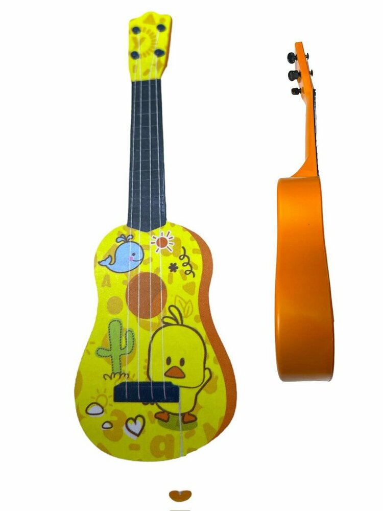 Chick Guitar - 4 snaren - 54CM - speelgoedgitaar - kuikentje - vanaf 3 jaar