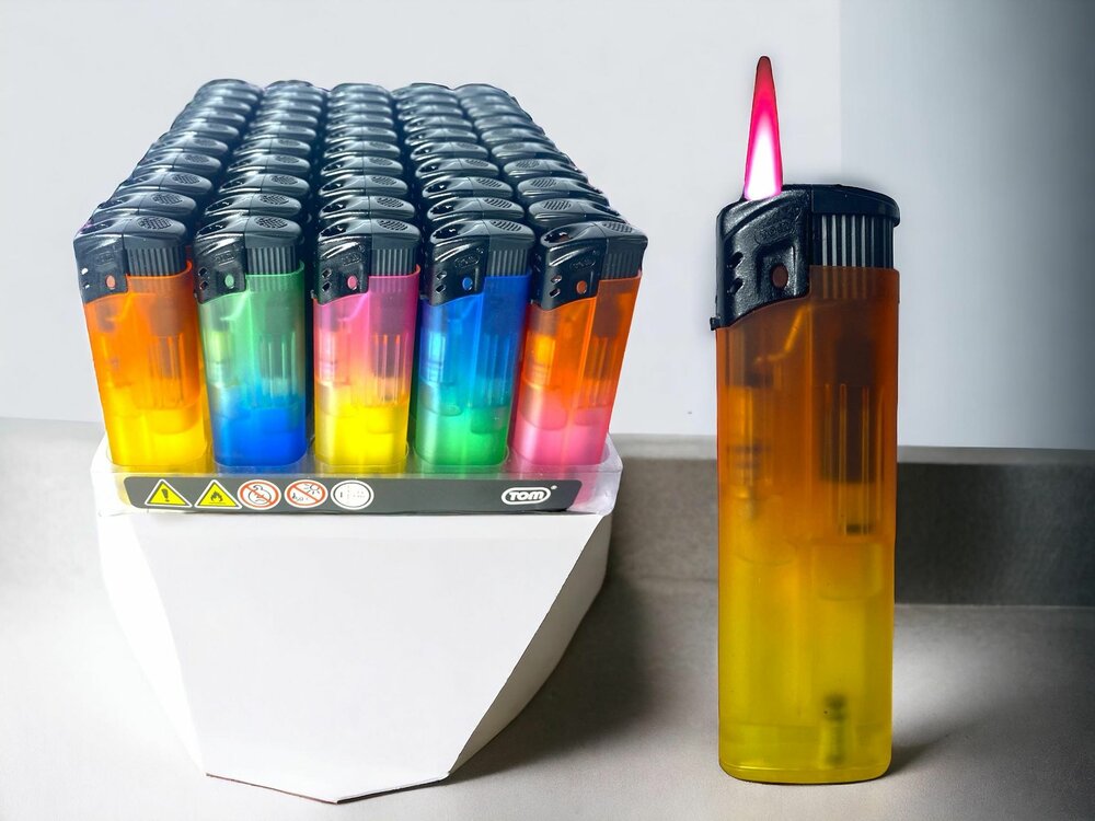 Lighters - turbo flame - tray of 50 pieces - windproof lighter