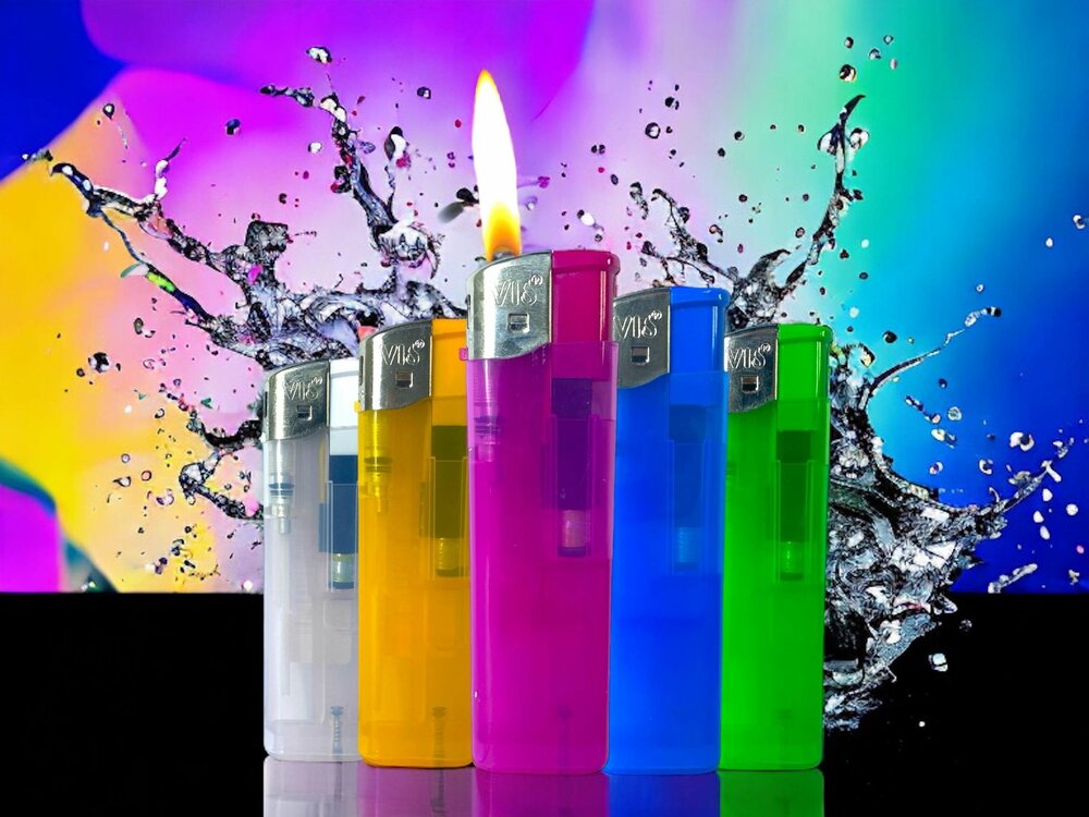 Aanstekers 25 stuks - navulbaar - Doorzichtige Frosty kleur - vio &reg; Aansteker