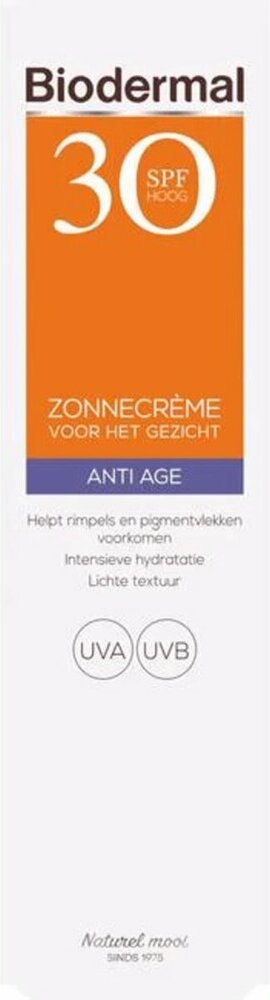 Biodermal Zonnebrand - Anti Age Zonnecr&egrave;me voor het gezicht - SPF 30 - 40ml