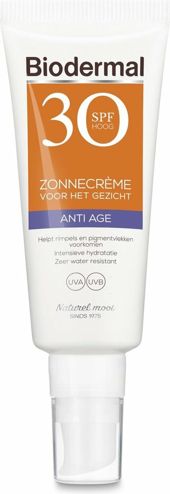 Biodermal Zonnebrand - Anti Age Zonnecr&egrave;me voor het gezicht - SPF 30 - 40ml