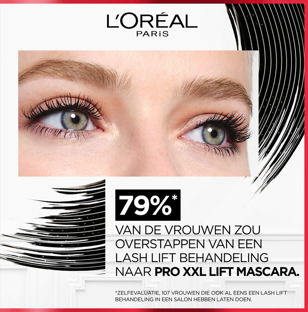 L'Or&eacute;al Paris PRO XXL LIFT 2-step Mascara - Black - 12ml