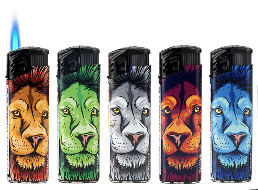 Jet flame lighters - turbo lighter - 50 pieces - Lion