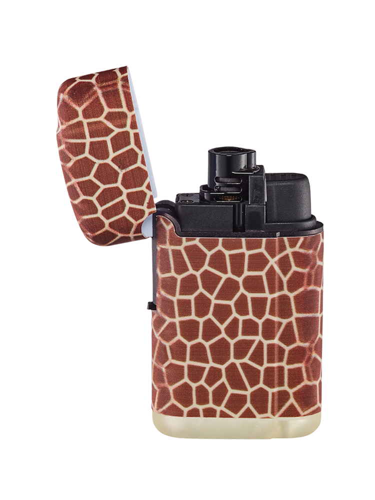 Jet Flame lighters - 4x turbo lighter - 360&deg; Animal print - soft touch