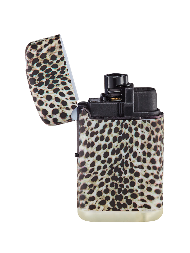 Jet Flame lighters - 4x turbo lighter - 360&deg; Animal print - soft touch