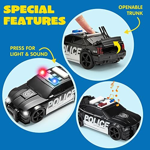 Police car 99 USA  - politie auto met frictiemotor - geluids- en lichteffecten - 1:16