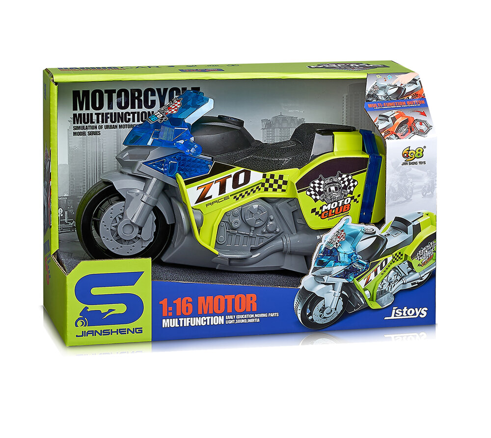 Motorcycle Race ZTO - speelgoed motor - geluid, licht en frictiemotor - 1:16