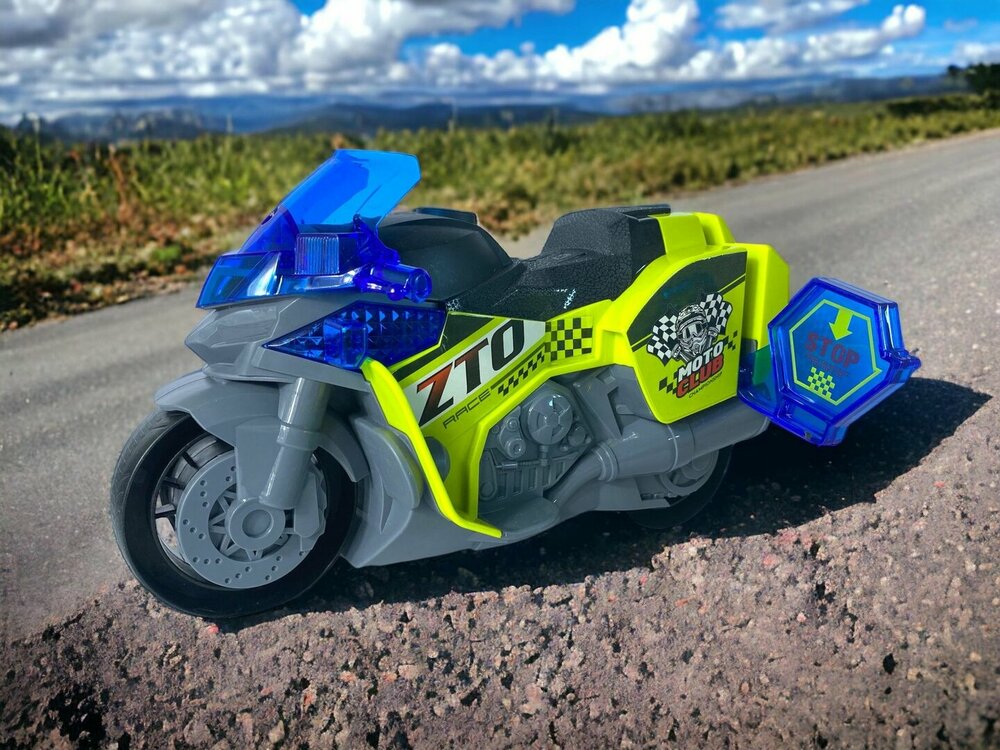 Motorcycle Race ZTO - speelgoed motor - geluid, licht en frictiemotor - 1:16