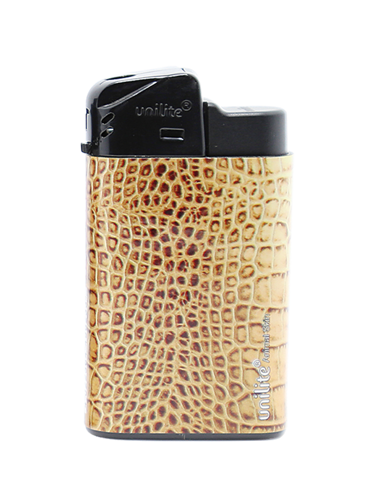 Unilite click lighters - refillable - 20 pieces in a display - Animal Skin print