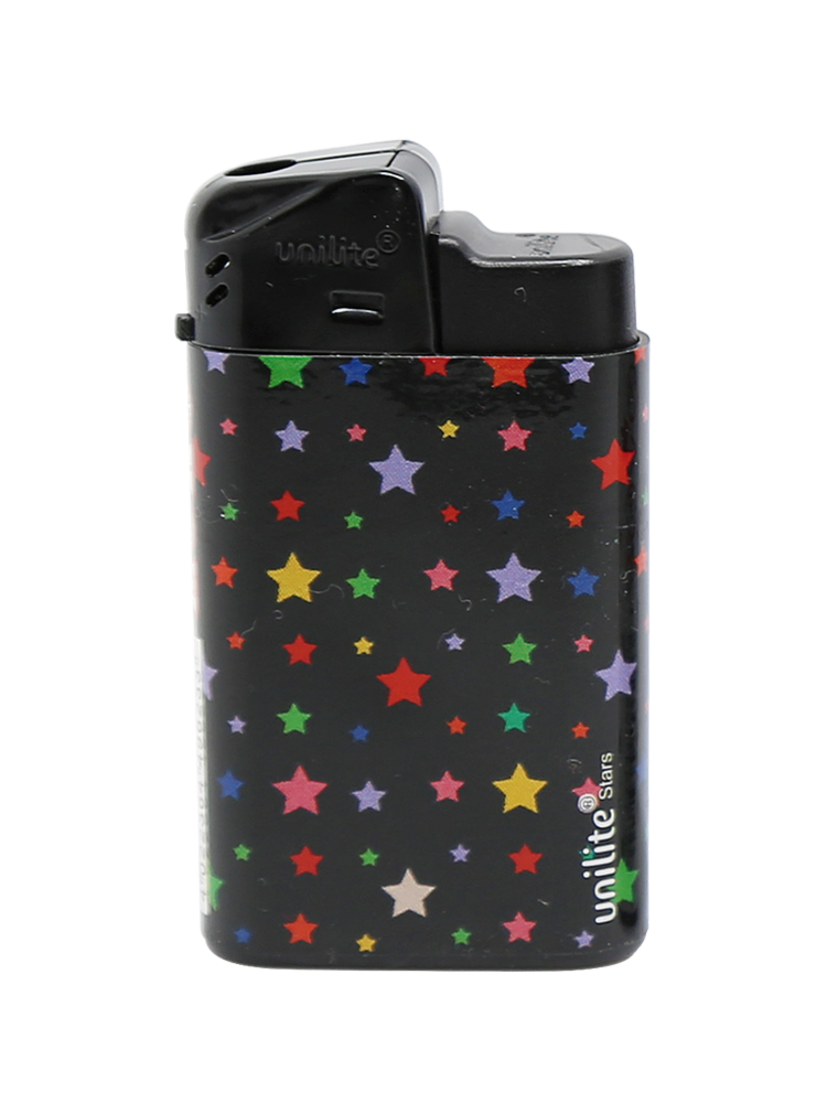 Unilite klik aanstekers - navulbaar - 20 stuks in een display - Stars print 