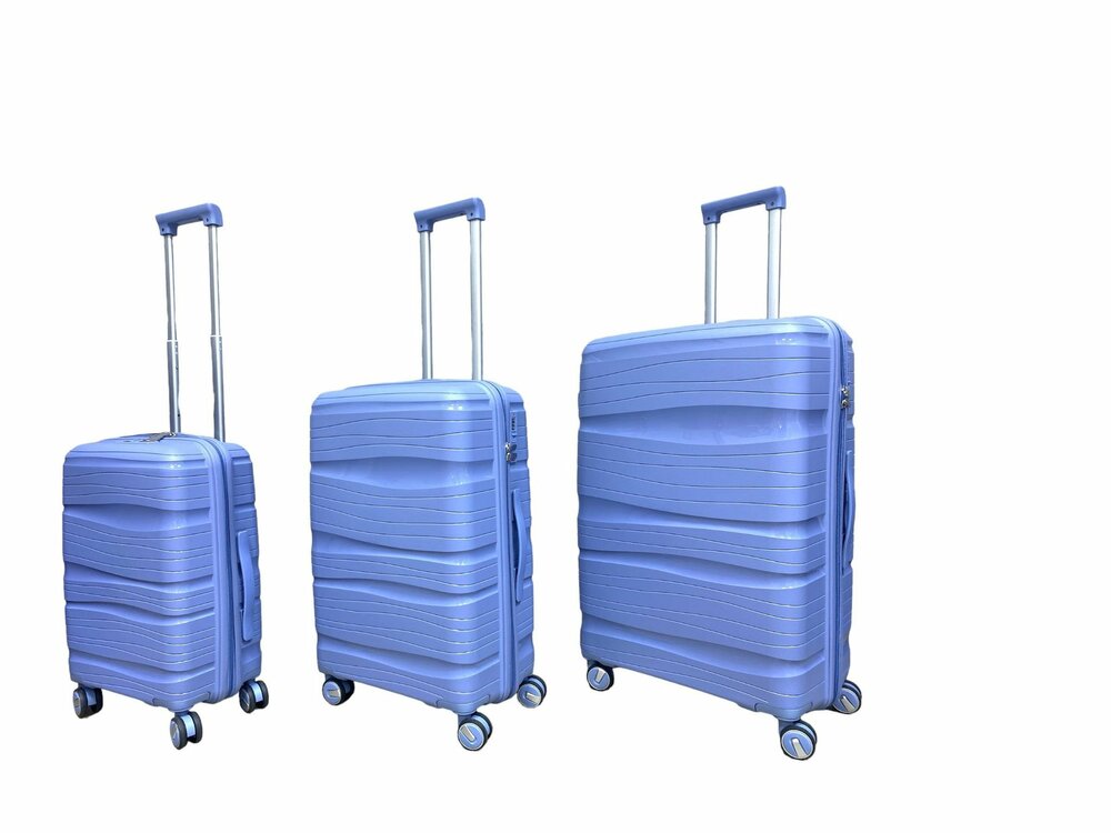 Koffers - Luxe - Set van 3 - Licht Blauw - 55/65/75 cm