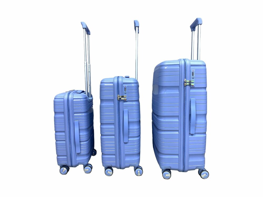 Koffers - Luxe - Set van 3 - Licht Blauw - 55/65/75 cm