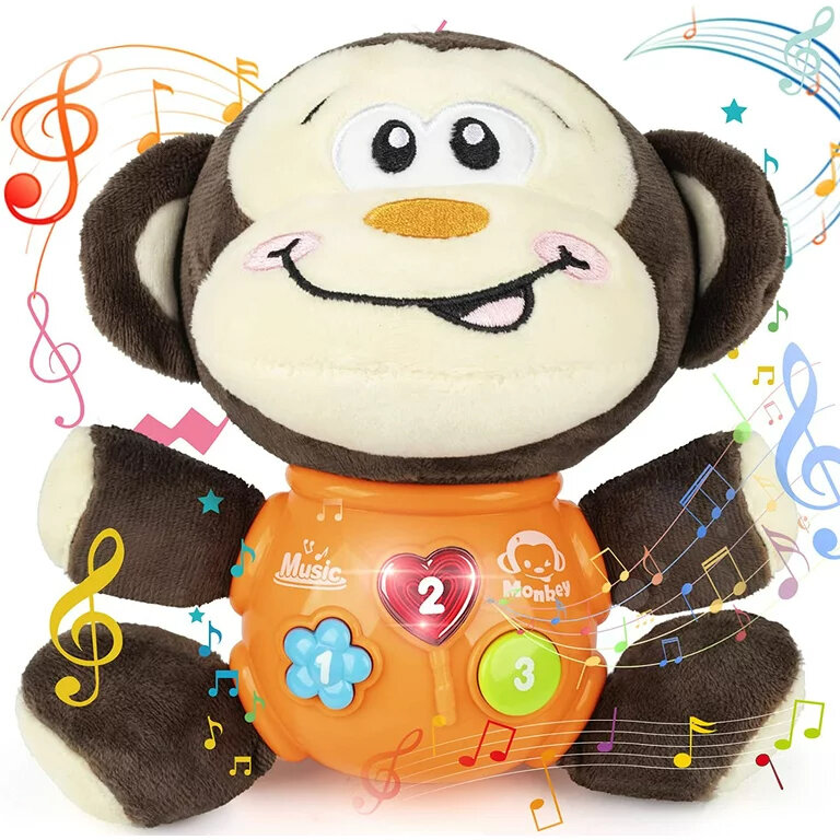 Little Monkey - Pluche aapje baby speelgoed - voor baby's van 0 tot 36 maanden