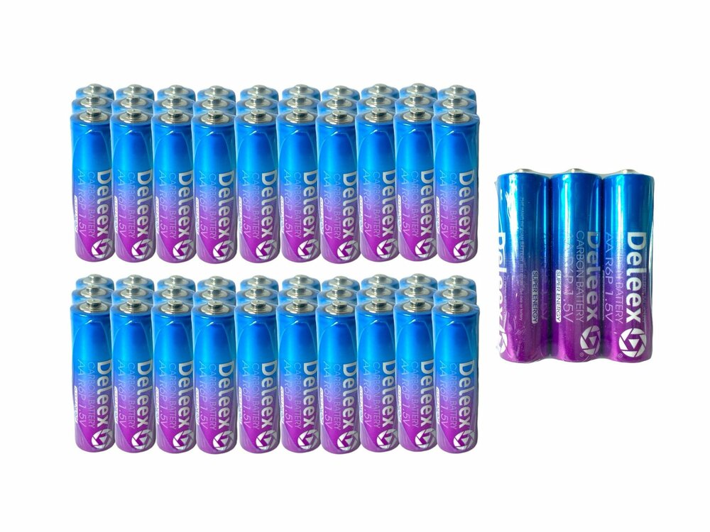 Deleex - Batterijen - AA - R6P 1.5V - 60- stuks in pak