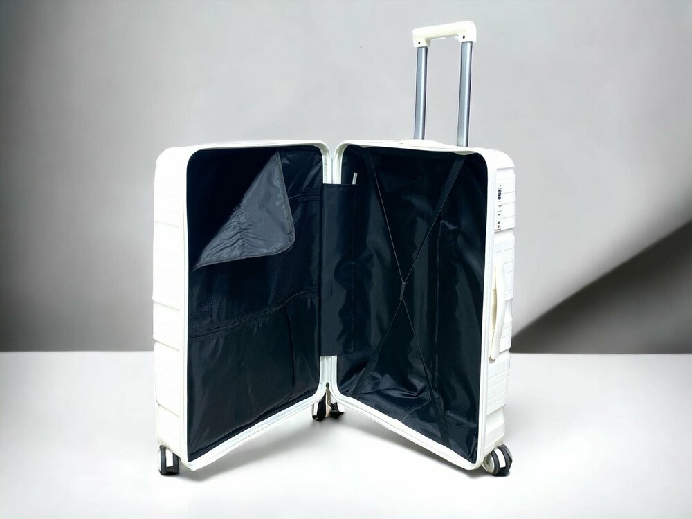 Koffer - Handbagage - Wit - Siliconen/Polypropyleen - 55 x 35 x 20 cm