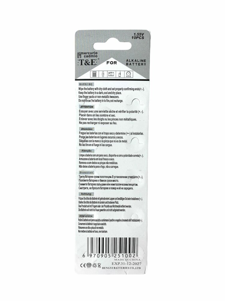AG 6 / 371A  Knoopcel batterijen&nbsp;Alkaline AG6, LR69, LR921, V371, 171