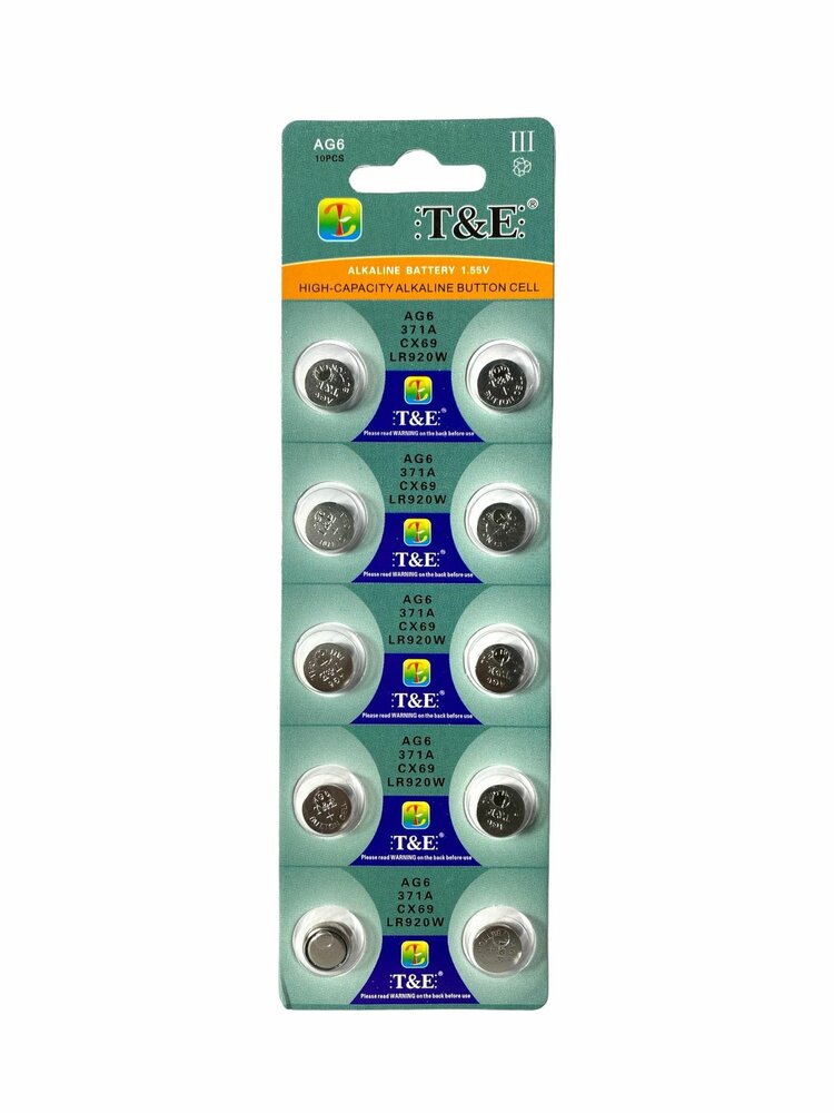 AG 6 / 371A  Knoopcel batterijen&nbsp;Alkaline AG6, LR69, LR921, V371, 171