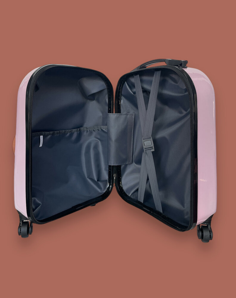 Handbagage - Kinderkoffer - Teddy Beer Roze
