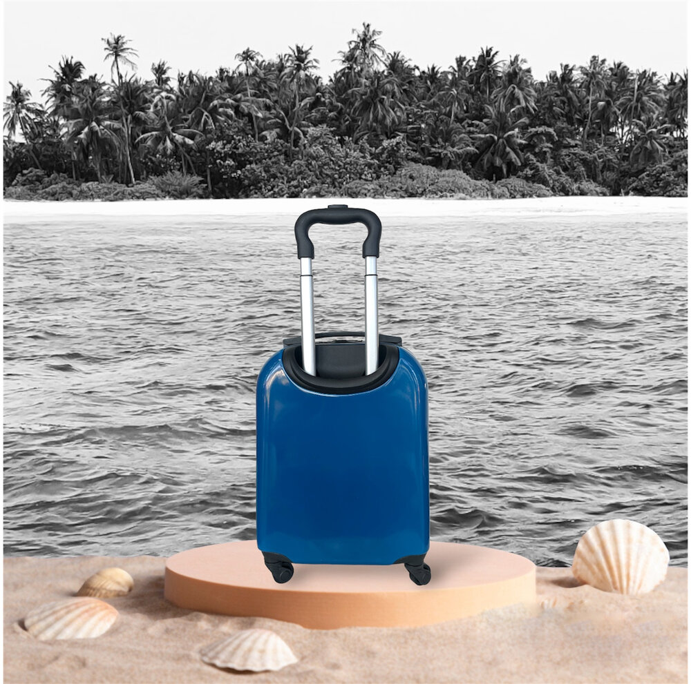Handbagage - Kinderkoffer - Teddy Beer Blauw