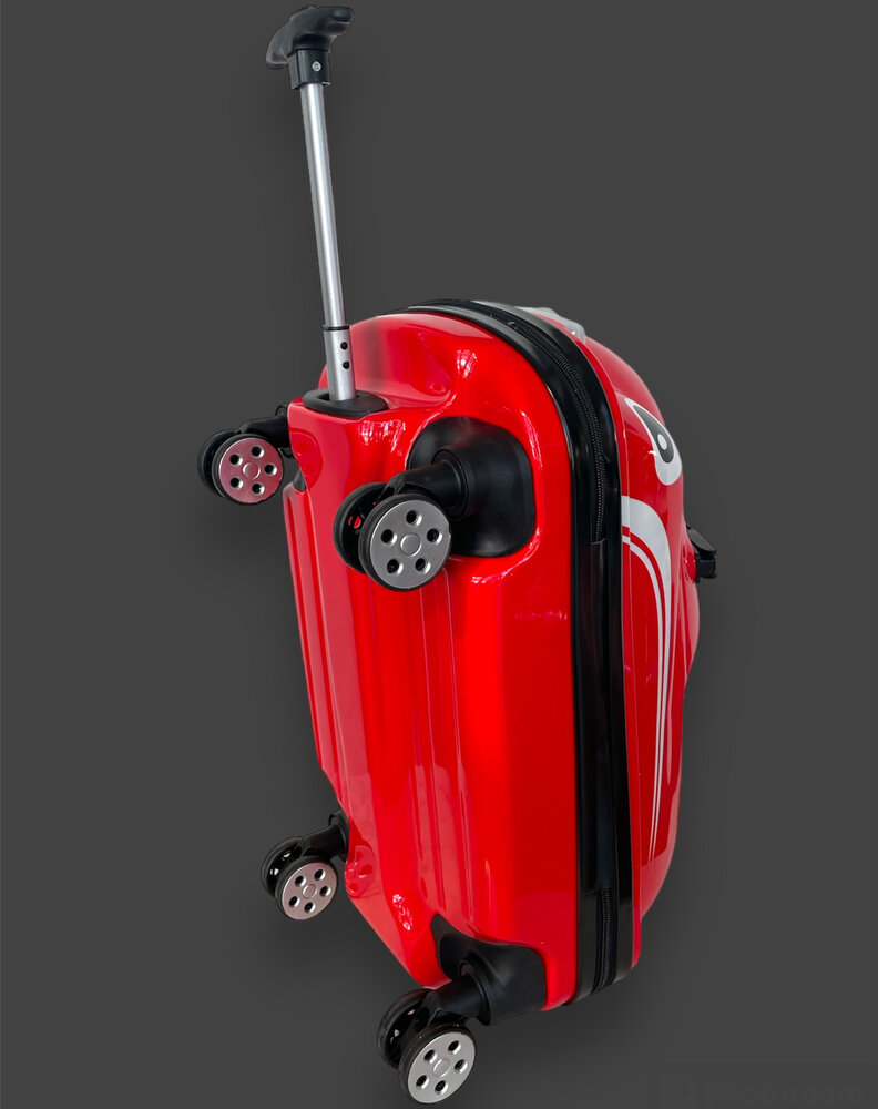 Kinder Koffer - Zit en Loopauto - 2 in 1 Rood - 32L