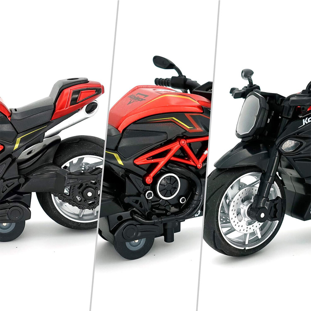 Classical moto - speelgoed model motor 1:14 - Die Cast M66 met pull back