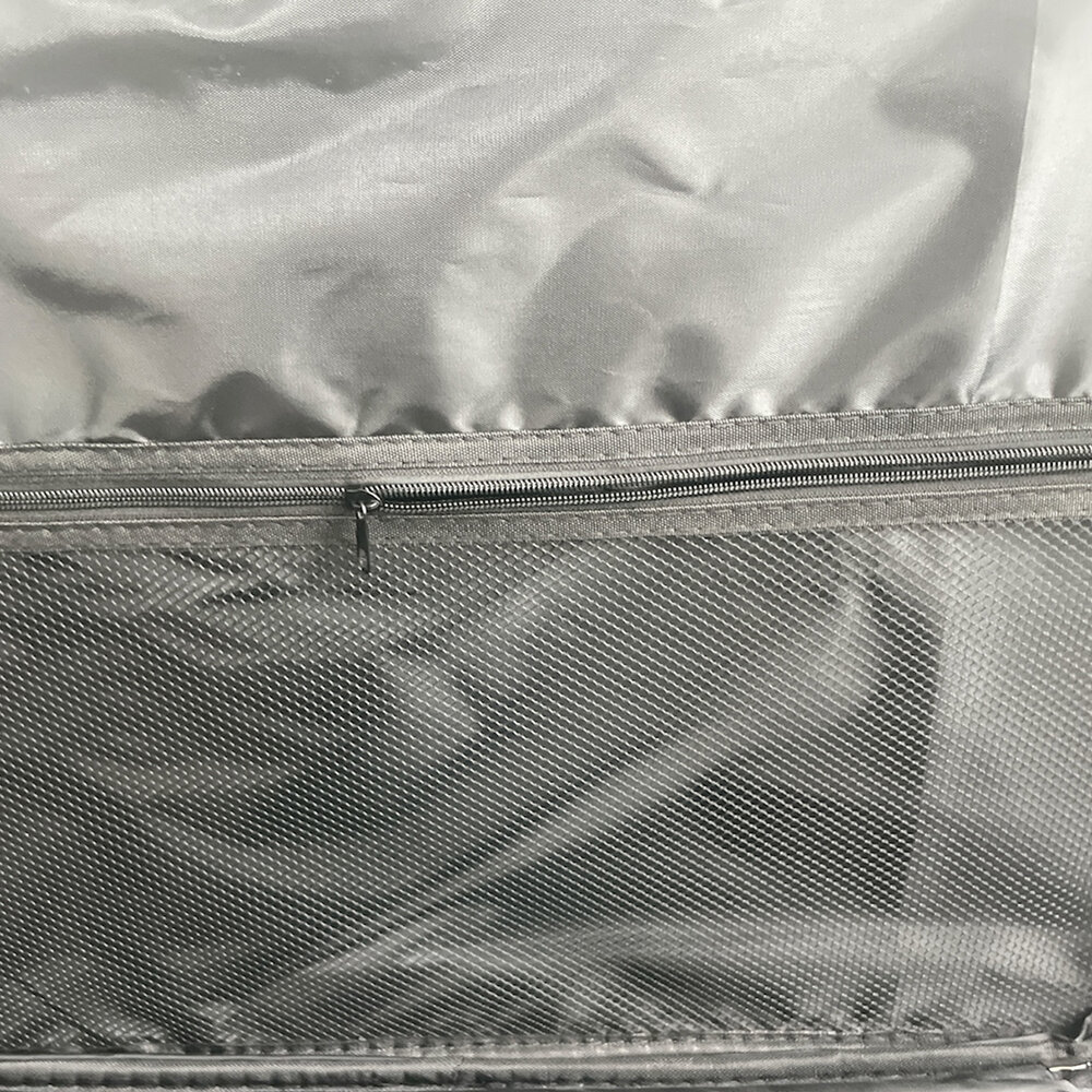 Europe Travel - Koffer - Zacht Stof Polyester - Zwart - groot 68 x 41 x 26/28 cm