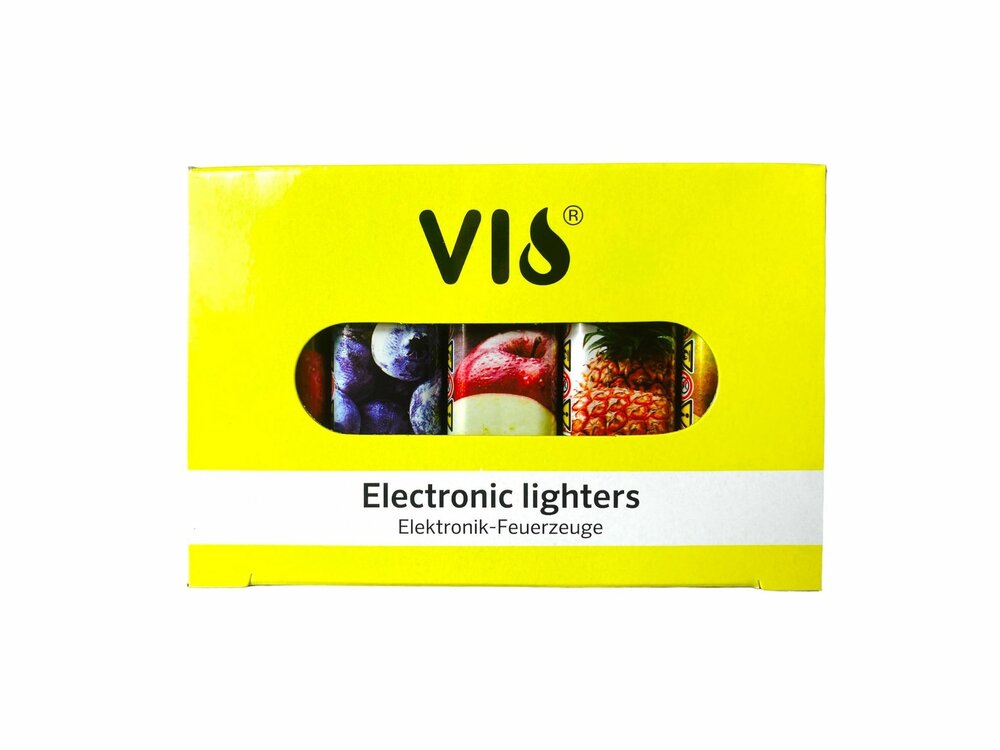 Aanstekers 50 stuks - navulbaar - Fruit print - VIO&reg; Aansteker
