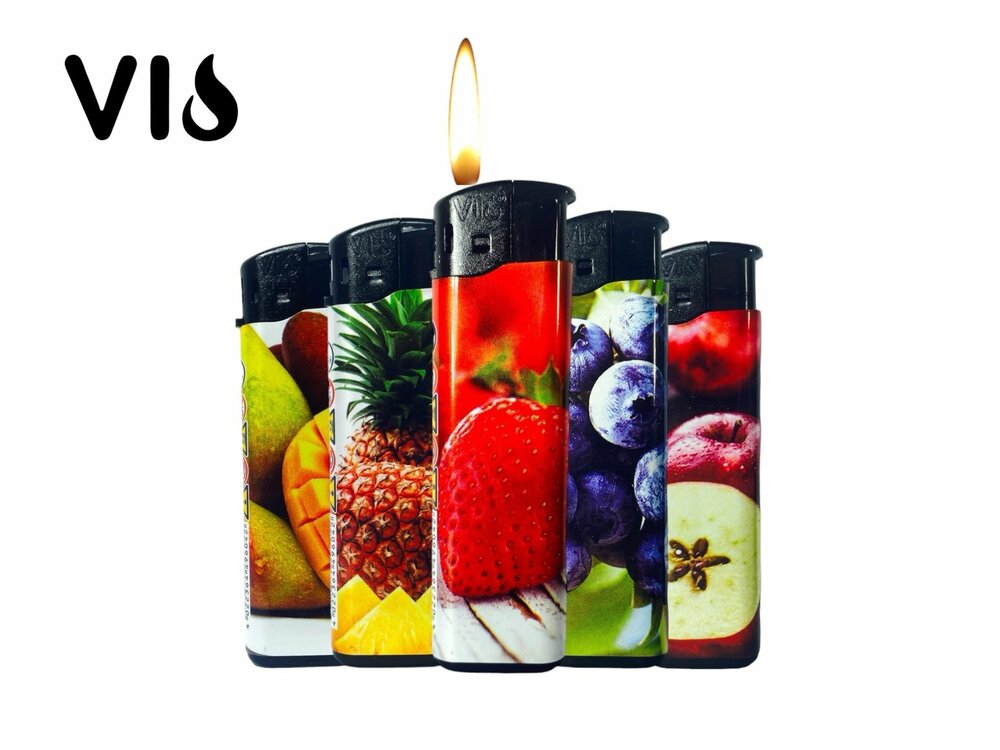 Aanstekers 50 stuks - navulbaar - Fruit print - VIO&reg; Aansteker
